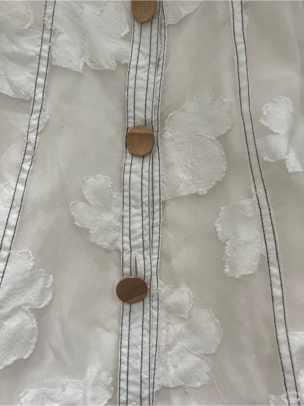 NWT Anthropologie Let Me Be Puff-Sleeve Sheer Midi Dress-White, Size XXS - Picture 10 of 10